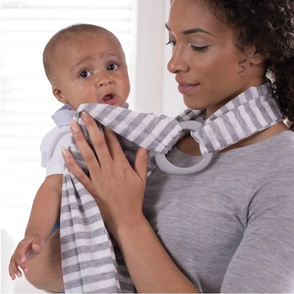 New In Box Boppy Gray & White Infinity Teething Scarf - Picture 12 of 13